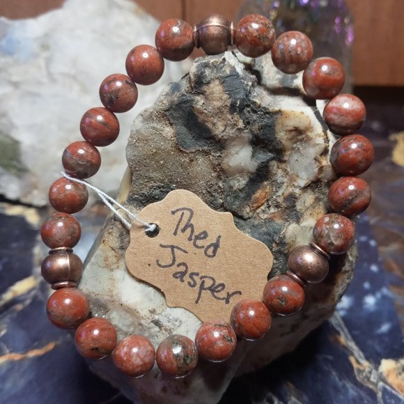 Red Jasper Gemstone Healing Bracelet - Picture 1 of 3